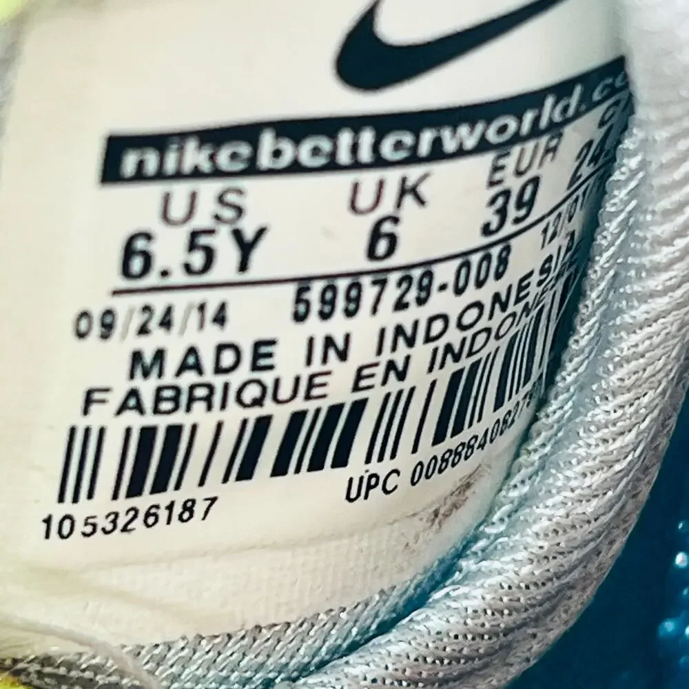 Nike Roshe One Running Sneakers Shoes Grey Yellow Pink Women 8 / Youth 6.5